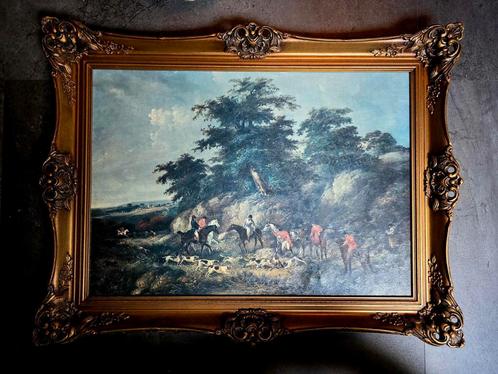 Historisch schilderij “The End of the Hunt” George Morland, Antiek en Kunst, Kunst | Schilderijen | Klassiek, Ophalen of Verzenden