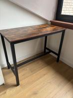 Bartafel bruin hout met zwart frame, Huis en Inrichting, Tafels | Statafels, Ophalen, Gebruikt