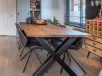 Eettafel plus stoelen, Huis en Inrichting, Tafels | Eettafels, Ophalen, Eikenhout, 200 cm of meer, 50 tot 100 cm