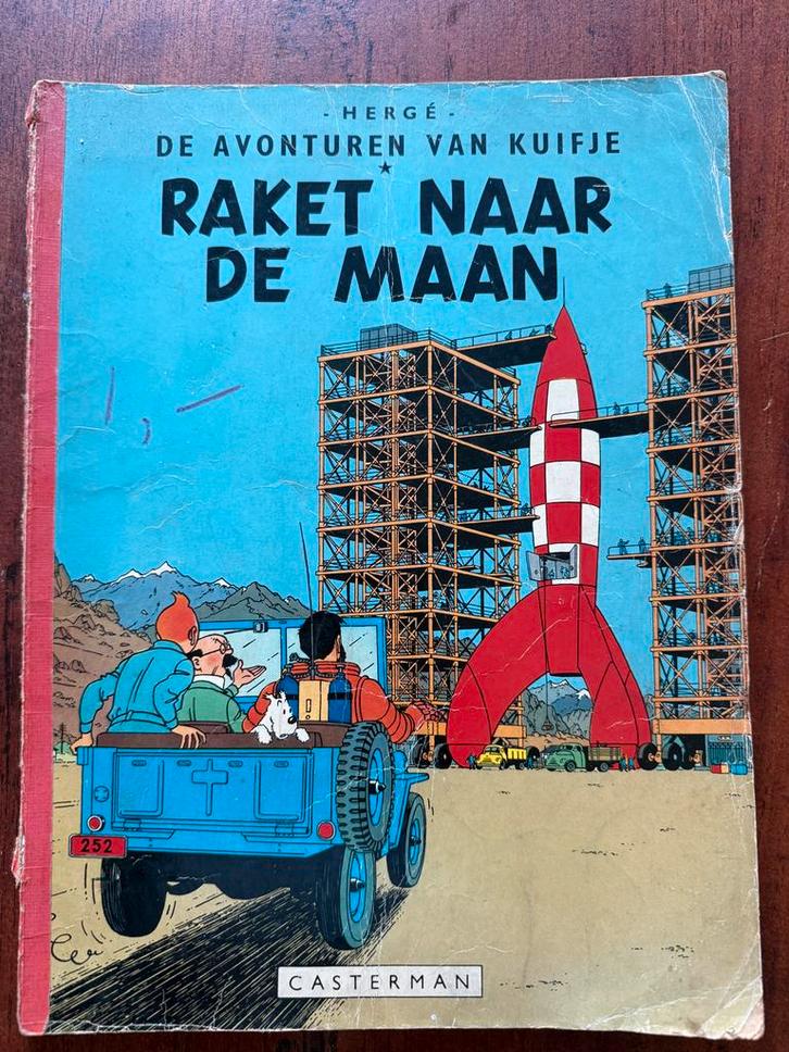 Kuifje - Raket naar de Maan (Oude Druk), Boeken, Stripboeken, Gelezen, Eén stripboek, Ophalen of Verzenden