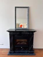 Electric fireplace with mirror, Huis en Inrichting, Haarden, Ophalen, Zo goed als nieuw, Vrijstaande haard, Houthaard