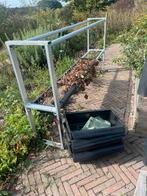 8 Aardbeien Batobakken met Stalen Rek, Tuin en Terras, Bloembakken en Plantenbakken, Ophalen, Overige materialen, Gebruikt, 100 cm of meer