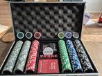 Pokerset 300 chips met waardeopdruk!!!, Ophalen, Zo goed als nieuw
