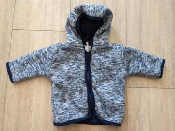 Warm jasje met teddy binnenkant - wit met blauw - maat 56 beschikbaar voor biedingen
