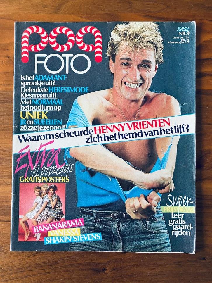Popfoto (1982-09) ‘Hennie Vrienten’ Cover, Boeken, Tijdschriften en Kranten, Gelezen, Muziek, Film of Tv, Ophalen of Verzenden