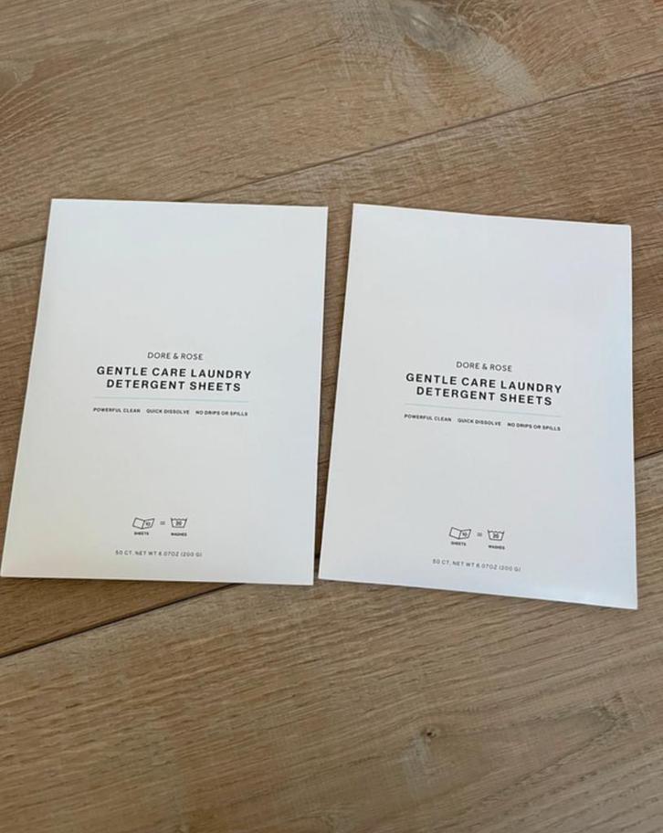 2x Dore & Rose Wassing Sheets - Full Size - Nieuw, Huis en Inrichting, Schoonmaakartikelen, Schoonmaakmiddel, Ophalen of Verzenden