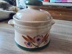 Aardewerk Pan /Stoofpotje handgeschilderd Vintage, Ophalen of Verzenden