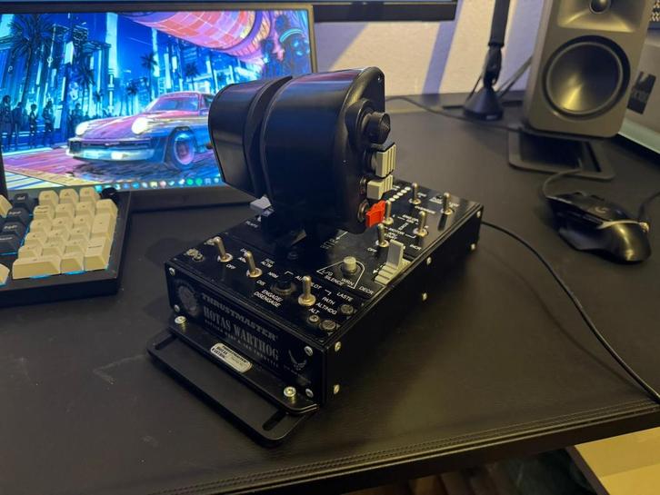 Thrustmaster HOTAS Warthog Throttle – met HAL-sensor mod, Computers en Software, Joysticks, Zo goed als nieuw, Ophalen of Verzenden