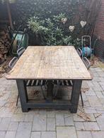 GRATIS tuintafel en stoelen, Ophalen, Gebruikt, Rechthoekig, Hout