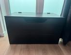 Zwart houten speelgoedkist (88x50x48), Huis en Inrichting, Woonaccessoires | Kisten, Ophalen, 50 tot 100 cm, Eikenhout, Zo goed als nieuw