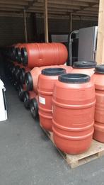 Partijen gebruikte vaten/tonnen met afschroefbare deksel., Kunststof, Gebruikt, 150 liter of meer, Ophalen