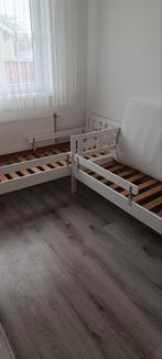 2x Peuterbed 70x160 cm, Gebruikt, 70 tot 85 cm, Lattenbodem, 140 tot 160 cm