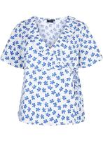 7887 overslag blouse van zizzi - maat 50/52 en 54/56, Zizzi, Verzenden, Nieuw, Blouse of Tuniek