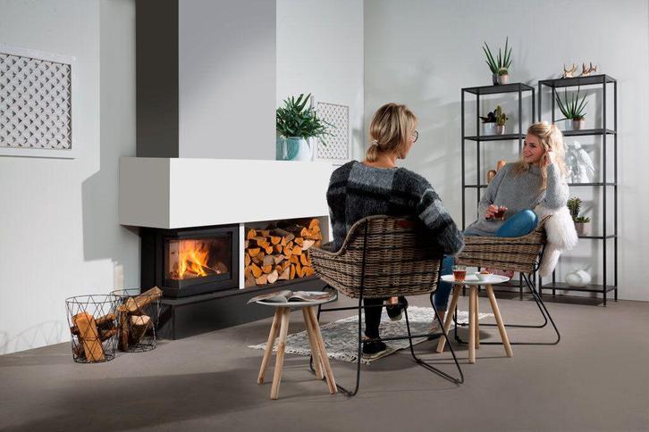 Wanders s60 links inzet haard, Huis en Inrichting, Haarden, Zo goed als nieuw, Houthaard, Ophalen of Verzenden