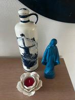 Delfts blauwe jenever fles, Ophalen of Verzenden