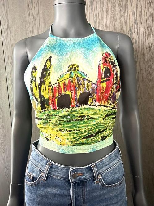 KENZO - zomertopje met open rug - 36 (S), Kleding | Dames, Tops, Zo goed als nieuw, Maat 36 (S), Blauw, Zonder mouw, Verzenden