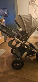 Stokke kinderwagen antraciet (incl ligbak en maxi-cosi), Ophalen, Zo goed als nieuw, Overige merken