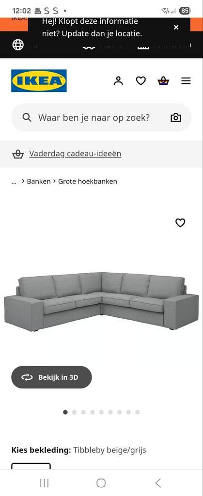 Kivik hoekbank 4 zits, Huis en Inrichting, Banken | Sofa's en Chaises Longues, Gebruikt, Ophalen