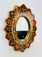 Antieke Peruaanse Lima spiegel uit 1920, Ophalen of Verzenden, Ovaal, Minder dan 50 cm