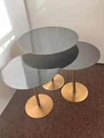 Miniset 3 deling zwart glans met gouden onderkant, Ophalen, Minder dan 50 cm, Modern hoogglans, Zo goed als nieuw