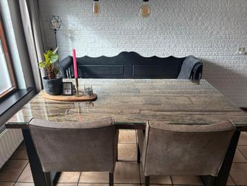 Rofra Home eettafel 180x100 cm – massief blad met glas beschikbaar voor biedingen