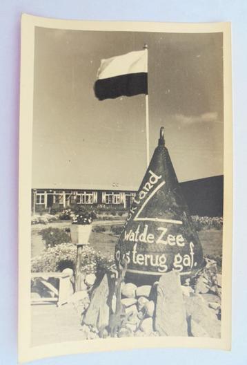 Fotokaart werkkamp SCHOKLAND barakken en herinneringsboei. beschikbaar voor biedingen