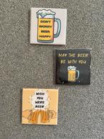 Setje 3 tegels bier thema, Huis en Inrichting, Woonaccessoires | Tekstborden en Spreuken, Ophalen of Verzenden, Nieuw