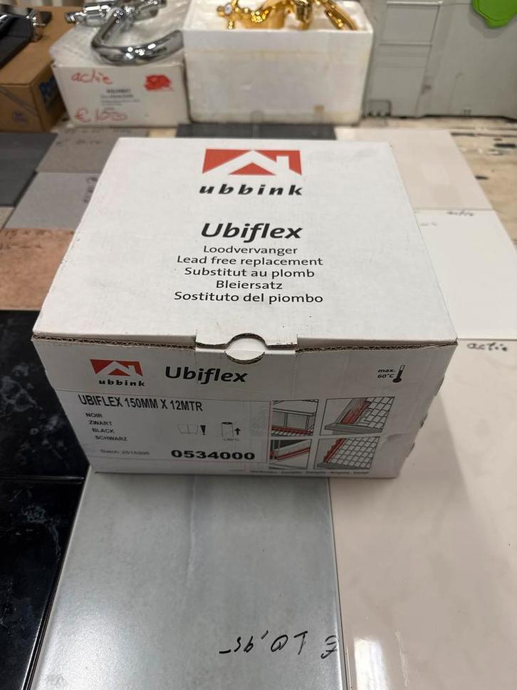 Ubiflex 150mm x 11m Ubbink -, Doe-het-zelf en Verbouw, Dakpannen en Dakbedekking, Nieuw, Overige typen, Kunststof, Zwart, 15 m² of meer