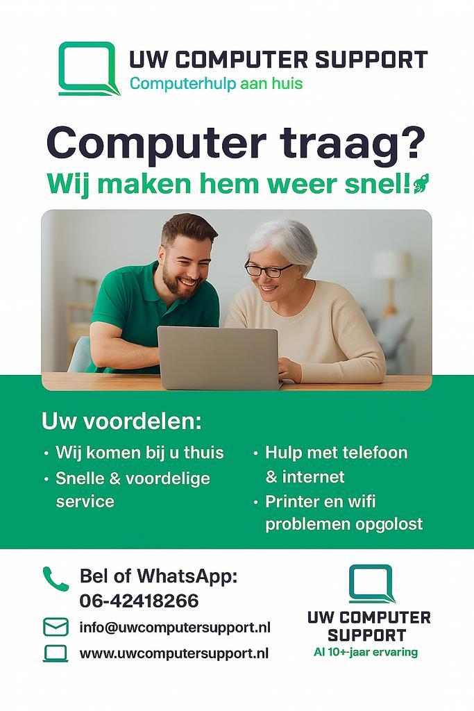 Trage computer? Wij lossen het direct op! Wij helpen graag!, Diensten en Vakmensen, Computer en Internet experts, Beveiliging en Viruspreventie