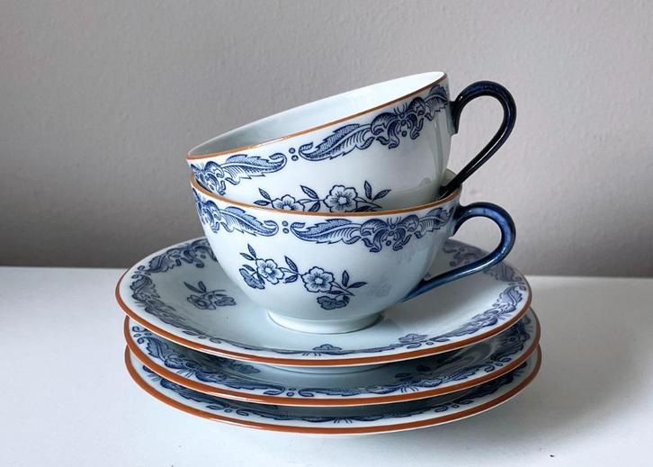 Rorstrand Ostindia, 2 Mokkakopjes/Espresso 3 Schoteltjes, Huis en Inrichting, Keuken | Servies, Zo goed als nieuw, Kop(pen) en/of Schotel(s)