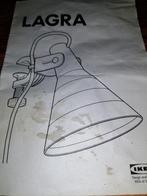 Ikea Lagra klemlampje met instructieboekje, Kunststof, Ophalen of Verzenden, Zo goed als nieuw, Modern