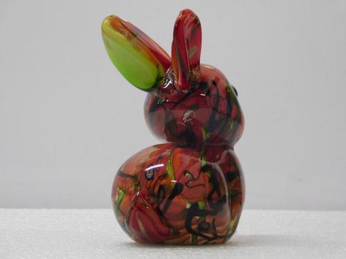 Glazen Beeld van Konijn - 19 cm, Verzamelen, Beelden en Beeldjes, Dier, Ophalen of Verzenden