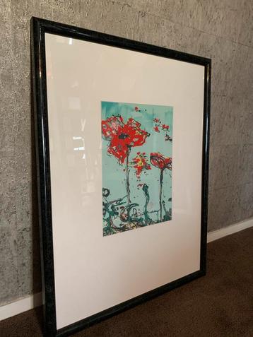 Schilderij Emeke Buitelaar Bloemen in lijst beschikbaar voor biedingen