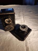 Twee bakelieten camera's 4x4 formaat, Ophalen of Verzenden, Voor 1940, Fototoestel