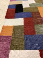 Kelim kleed geweven wol in kleurrijk mozaïek patroon 200/145, Huis en Inrichting, Stoffering | Tapijten en Kleden, 100 tot 150 cm