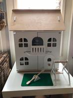 Vertbaudet houten Poppenhuis Compleet met Meubels, Ophalen of Verzenden, Gebruikt, Poppenhuis