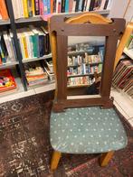 Vintage spiegel op stoel, Ophalen of Verzenden