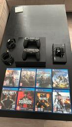 Playstation 4 + 2 controllers + 8 top games + harde schijf, Ophalen, Gebruikt, Met 2 controllers, 1 TB