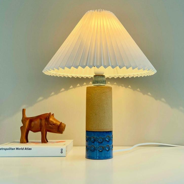 vintage keramiek LAMP Knabstrup Denmark MidCentury HK-Living, Huis en Inrichting, Lampen | Tafellampen, Gebruikt, Minder dan 50 cm