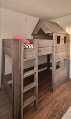 Steigerhout hutbed, hoogslaper, stapelbed, 1-p. bed met trap, Kinderen en Baby's, Kinderkamer | Stapelbedden en Hoogslapers, Ophalen