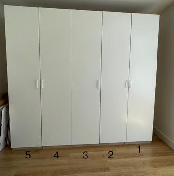 Pax kasten IKEA - 5x, wit en gelazuurd eikeneffect
