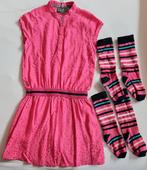Quapi jurk Faimy + legging + kniekousen roze maat 122-128, Meisje, Ophalen of Verzenden, Zo goed als nieuw, Jurk of Rok