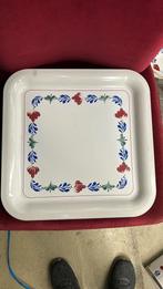 Metaal dienblad 35x35cm, Rond, Div, Ophalen of Verzenden, Zo goed als nieuw