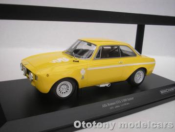 Alfa Romeo GTA 1300 Junior 1971 Geel 1/18 Minichamps beschikbaar voor biedingen