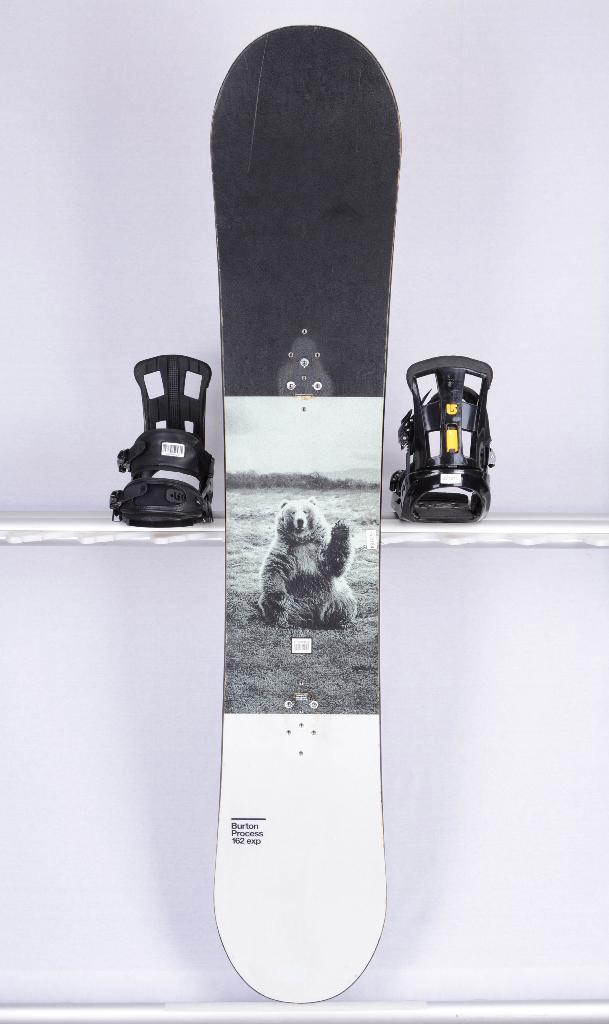 144 155 157 snowboard BURTON PROCESS EXP, black/grey, Sport en Fitness, Snowboarden, Gebruikt, Board, Verzenden