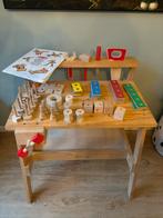 Melissa & doug werkbank timmertafel hout met gereedschap, Ophalen of Verzenden, Zo goed als nieuw, Overige typen