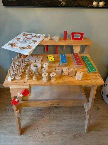 Melissa & doug werkbank timmertafel hout met gereedschap beschikbaar voor biedingen