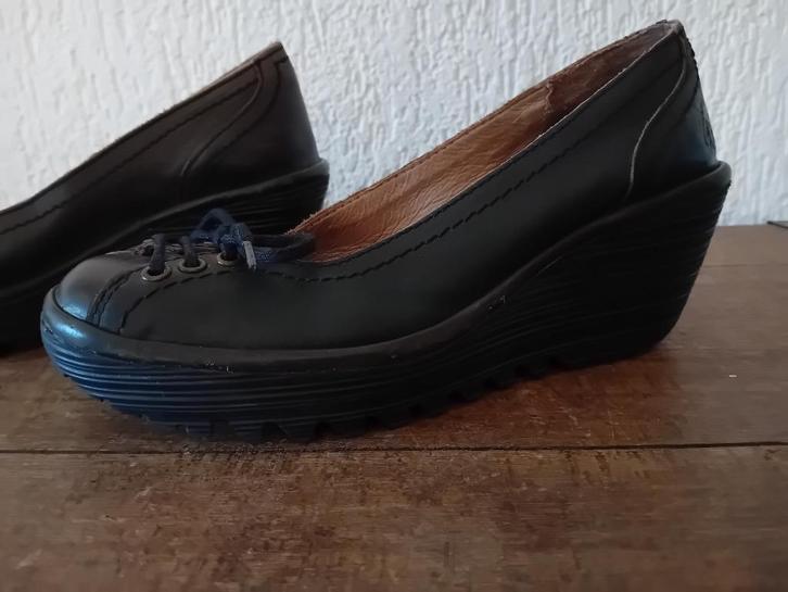 London Fly bruin/groene schoenen maat 38,leer, Kleding | Dames, Schoenen, Gedragen, Overige typen, Bruin, Ophalen of Verzenden