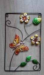 tuin wand deco metaal vlinder bloem nieuw, Tuin en Terras, Tuinwanddecoratie, Ophalen of Verzenden, Nieuw