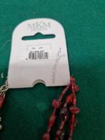 halsketting rood met glazen gralen mkm design, Sieraden, Tassen en Uiterlijk, Ophalen of Verzenden, 'T Olde Gre-j, Info@toldegrej.nl